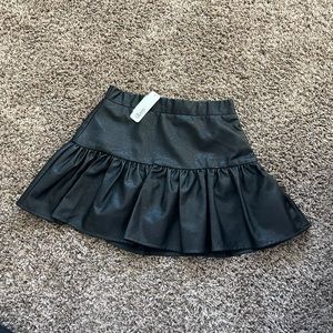Black leather skirt